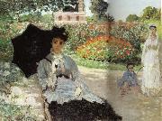 Claude Monet Camille in the Garden with Jean and his Nanny oil painting artist